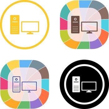 único computadora icono diseño vector