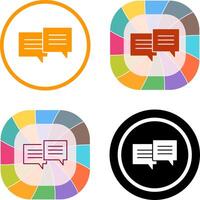 Unique Two Chat Bubbles Icon Design vector