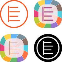 Unique Left Align Icon Design vector