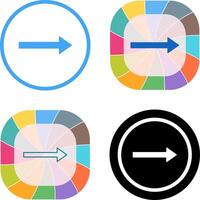 Unique Right Arrow Icon Design vector