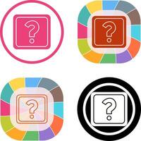 Unique Question Mark Icon Design vector