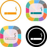 Unique Lit Cigarette Icon Design vector