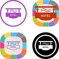 hotel firmar icono diseño vector