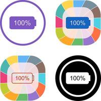 Unique Full Battery Icon Design vector