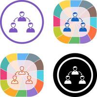 Unique Connected Users Icon Design vector