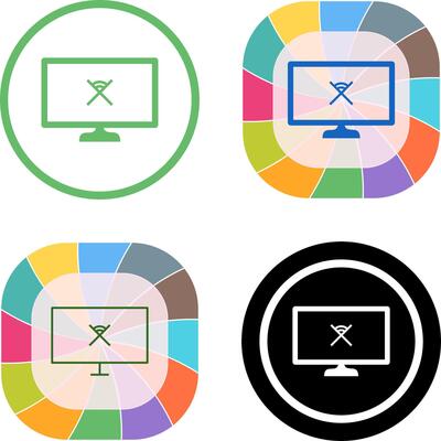 Unique Disconnected Network Icon Design