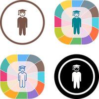 Unique Student Standing Icon Design vector