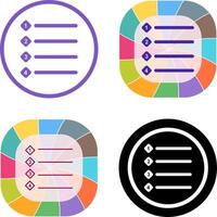 Unique Numbered list Icon Design vector