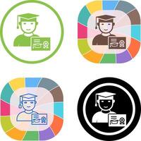 Unique Receiving Degree Icon Design vector