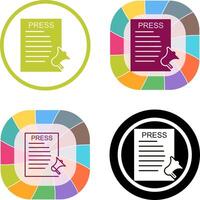 Unique Press Releases Icon Design vector