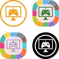 único en línea juegos icono diseño vector