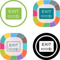 Unique Exit Icon Design vector