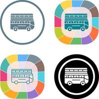 diseño de icono de autobús doble vector