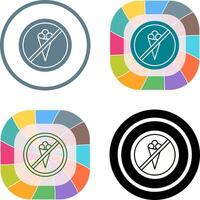No Icecream Icon Design vector