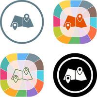 Folded Map Icon Design vector