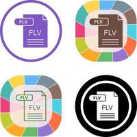 FLV Icon Design vector