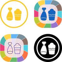 Food and Beer Icon Design vector