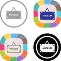 Museum Tag Icon Design vector