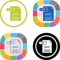 SWF Icon Design vector
