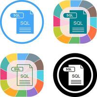 SQL Icon Design vector