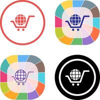 global compras icono diseño vector