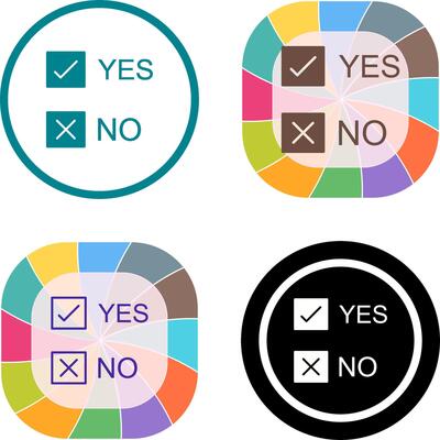 Yes No Option Icon Design