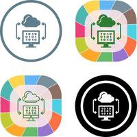 Cloud Coding Icon Design vector