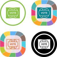 Vote Sticker Icon Design vector