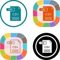 CSV Icon Design vector