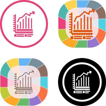 Bar Chart Icon Design vector