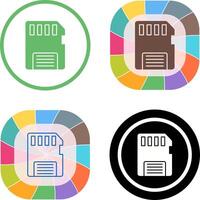 Memory Card Icon Design vector