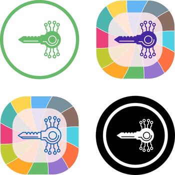Key Code Icon Design vector