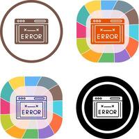 Error Code Icon Design vector