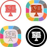 Pie Chart Icon Design vector