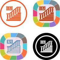 diseño de icono de escalera vector