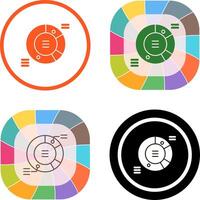 Pie Chart Icon Design vector