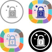 Open Lock Icon Design vector