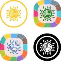 Pie Chart Icon Design vector