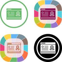 Online Certificate Icon Design vector