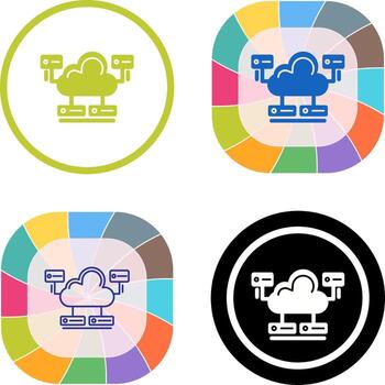 Cloud Database Icon Design vector