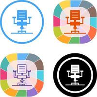 Desk Chair Icon Design vector