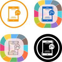24 Hours Icon Design vector