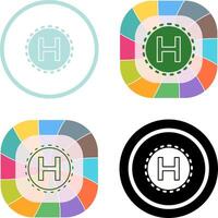 Helipad Icon Design vector
