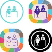 Employee Interview Icon Design vector