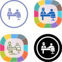 Evaluating work Icon Design vector