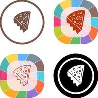 Pizza rebanada icono diseño vector