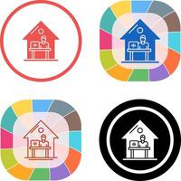 Work At Home Icon Design vector