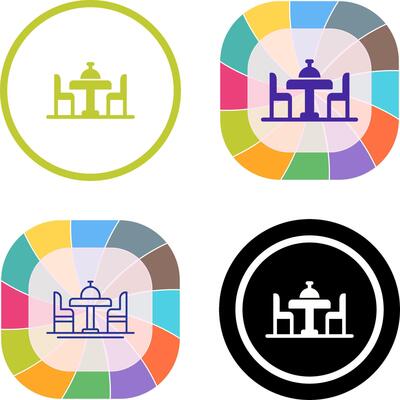 Dinning Table Icon Design