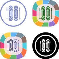 Ski Sticks Icon Design vector