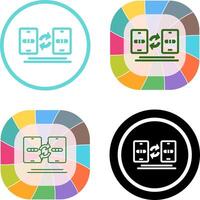 Data Transfer Icon Design vector